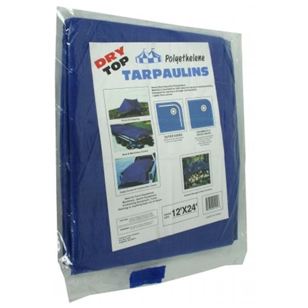 Foremost Tarp Heavy Duty Tarp, 12 ft x 24 ft, Blue, Polyethylene 1224 - main